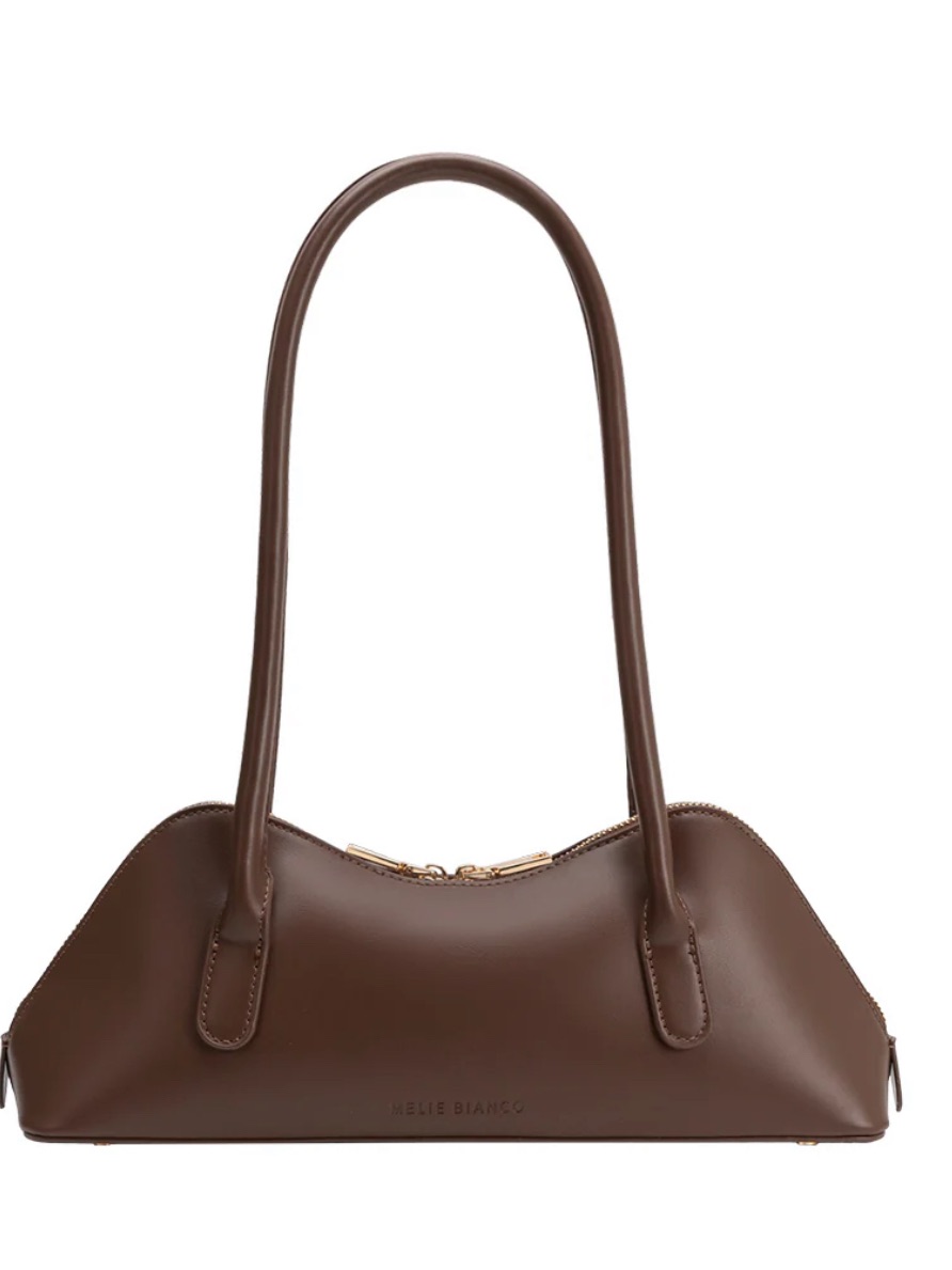 Melie Bianco Dakota Chocolate Vegan Shoulder Bag.